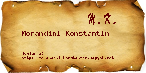 Morandini Konstantin névjegykártya